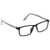 Hrinkar Rectangle Black and Grey stylish eyeglasses for Men & Women | TR90 | Black and Grey | HFRM-BK-GRY-16