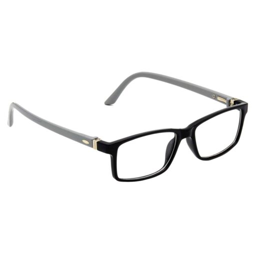Hrinkar Rectangle Black and Grey Designer frames for Kids Boy & Girl | TR90 | Black and Grey | HFRM-BK-GRY-17