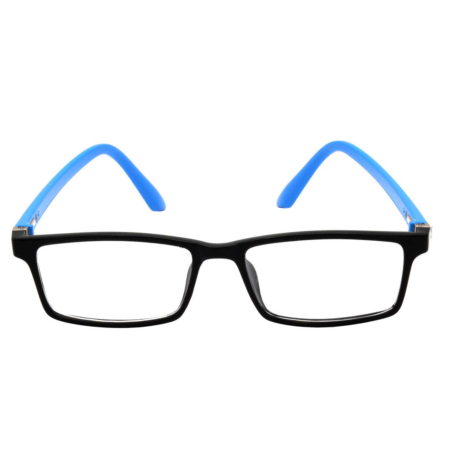 Hrinkar Rectangle Blue and Black spectacle frames for Men & Women | TR90 | Blue and Black | HFRM-BK-LBU-15 - Image 2