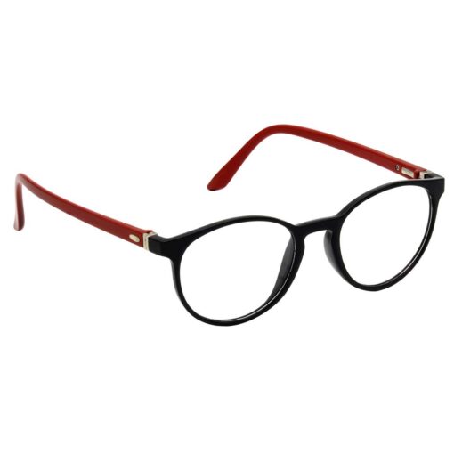 Hrinkar Oval Red and Black Designer frames for Men & Women | TR90 | Red and Black | HFRM-BK-RD-14