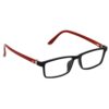 Hrinkar Rectangle Red and Black chasma frame for Men & Women | TR90 | Red and Black | HFRM-BK-RD-15