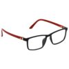 Hrinkar Rectangle Red and Black eyeglasses for Men & Women | TR90 | Red and Black | HFRM-BK-RD-16