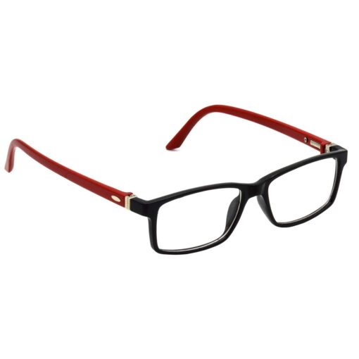 Hrinkar Rectangle Black and Red spectacle frames for Kids Boy & Girl | TR90 | Black and Red | HFRM-BK-RD-17