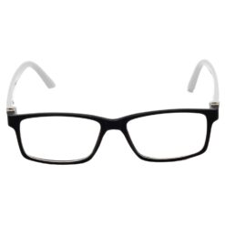 Alternative view of Hrinkar Rectangle White and Black chasma frame for Kids Boy & Girl | TR90 | White and Black | HFRM-BK-WT-17