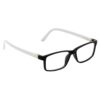 Hrinkar Rectangle White and Black chasma frame for Kids Boy & Girl | TR90 | White and Black | HFRM-BK-WT-17
