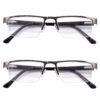 Hrinkar Rectangle Half Rim Portable +1.75 Reading Glasses For Men And Women (Brown Frame, +1.75, Near Vision) | HRD06-BWN-2PC