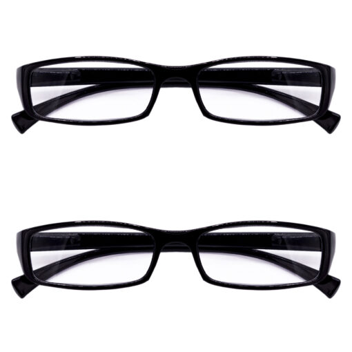 Hrinkar Rectangle Full Rim Portable Reading Glasses For Men And Women (Black Frame, Near Vision) |