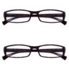 Hrinkar Rectangle Full Rim Portable +2.25 Reading Glasses For Men And Women (Brown Frame, +2.25, Near Vision) | HRD07-BWN-2PC