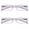 Hrinkar Rectangle Full Rim Portable +2.5 Reading Glasses For Men And Women (Transparent Frame, +2.50, Near Vision) | HRD07-CLR-2PC
