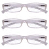 Hrinkar Rectangle Full Rim Portable +1 Reading Glasses For Men And Women (Transparent Frame, +1.00, Near Vision) | HRD07-CLR-3PC