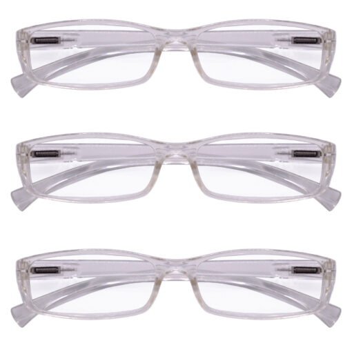 Hrinkar Rectangle Full Rim Portable Reading Glasses For Men And Women (Transparent Frame, Near Vision) |