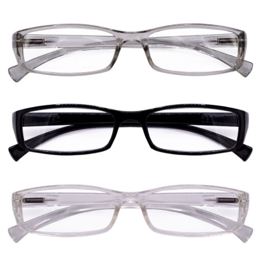 Hrinkar Rectangle Full Rim Portable Reading Glasses For Men And Women (Multicolor Frame, Near Vision) |