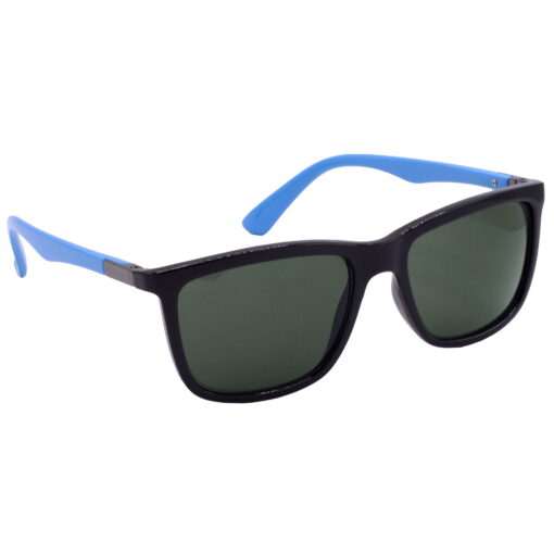 Hrinkar UV Protection Classy Green Rectangular Sunglasses For Men & Women - HRS-BT-01-BK-LBU-GRN