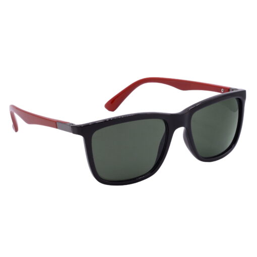 Hrinkar UV Protection Modish Green Rectangular Shades For Men & Women - HRS-BT-01-BK-RD-GRN