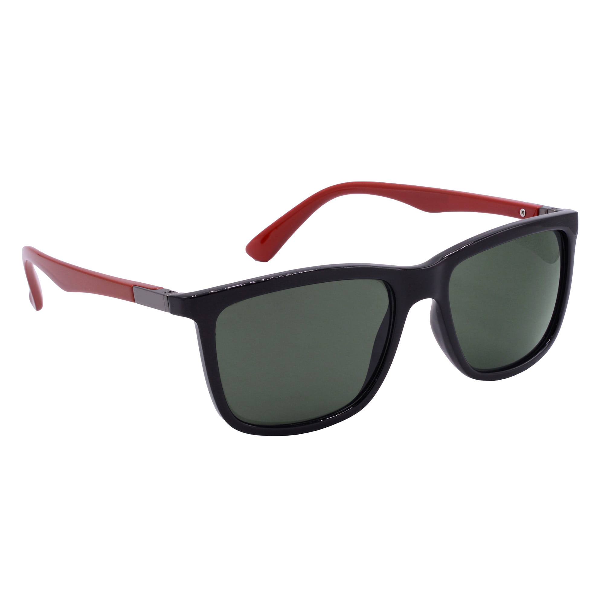 Hrinkar UV Protection Modish Green Rectangular Shades For Men & Women - HRS-BT-01-BK-RD-GRN