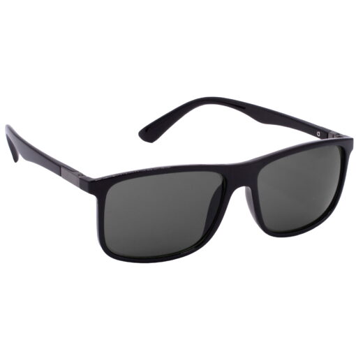 Hrinkar UV Protection Elegant Grey Rectangular Sunglasses For Men & Women - HRS-BT-02-BK-BK-BK