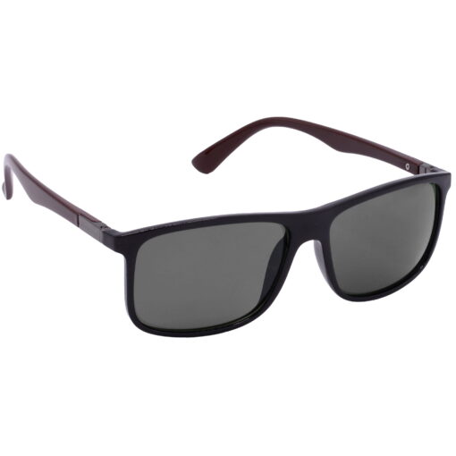 Hrinkar UV Protection Modish Grey Rectangular Goggles For Men & Women - HRS-BT-02-BK-BWN-BK
