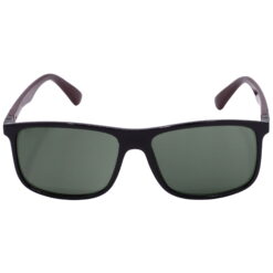 Hrinkar UV Protection Elegant Green Rectangular Shades For Men & Women - HRS-BT-02-BK-BWN-GRN - Image 2
