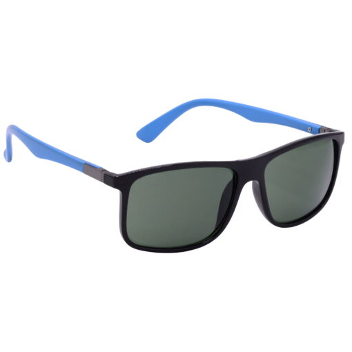 Hrinkar UV Protection Classy Green Rectangular Goggles For Men & Women - HRS-BT-02-BK-LBU-GRN