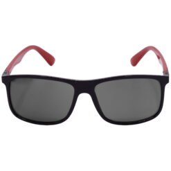 Hrinkar UV Protection Stylish Grey Rectangular Shades For Men & Women - HRS-BT-02-BK-RD-BK - Image 2
