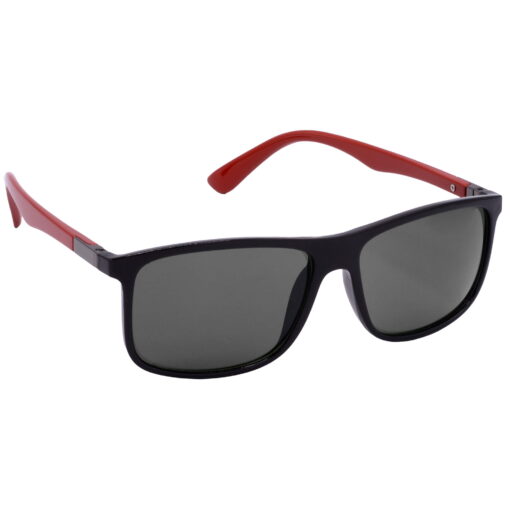 Hrinkar UV Protection Stylish Grey Rectangular Shades For Men & Women - HRS-BT-02-BK-RD-BK