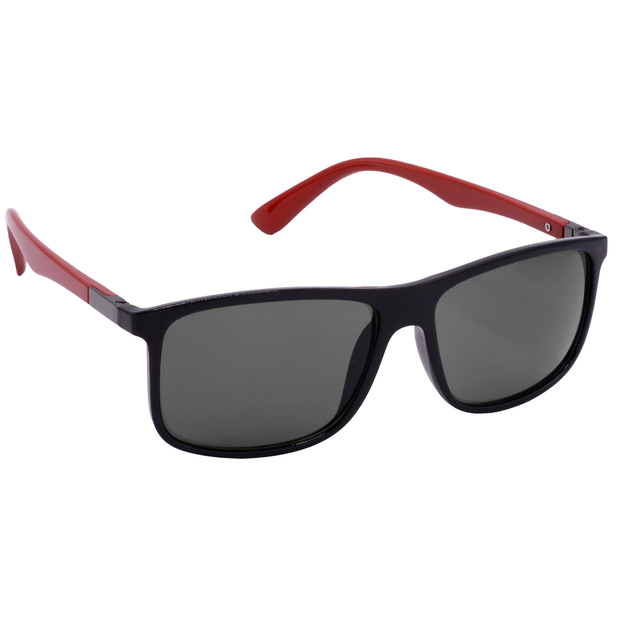 Hrinkar UV Protection Stylish Grey Rectangular Shades For Men & Women - HRS-BT-02-BK-RD-BK