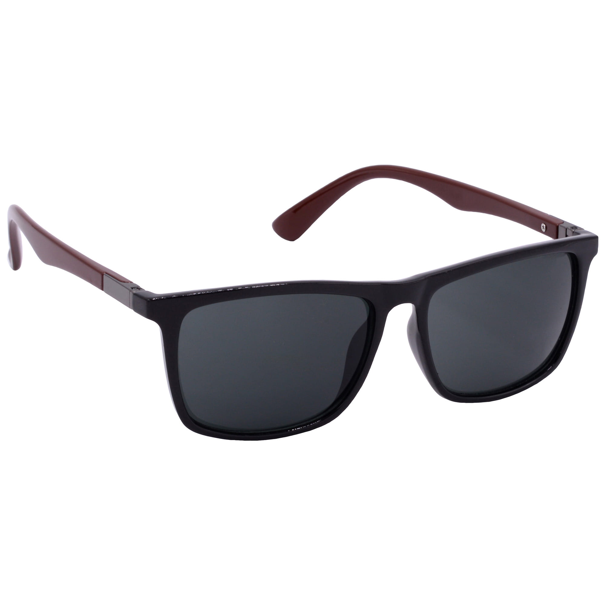 Hrinkar UV Protection Modish Grey Rectangular Shades For Men & Women - HRS-BT-03-BK-BWN-BK