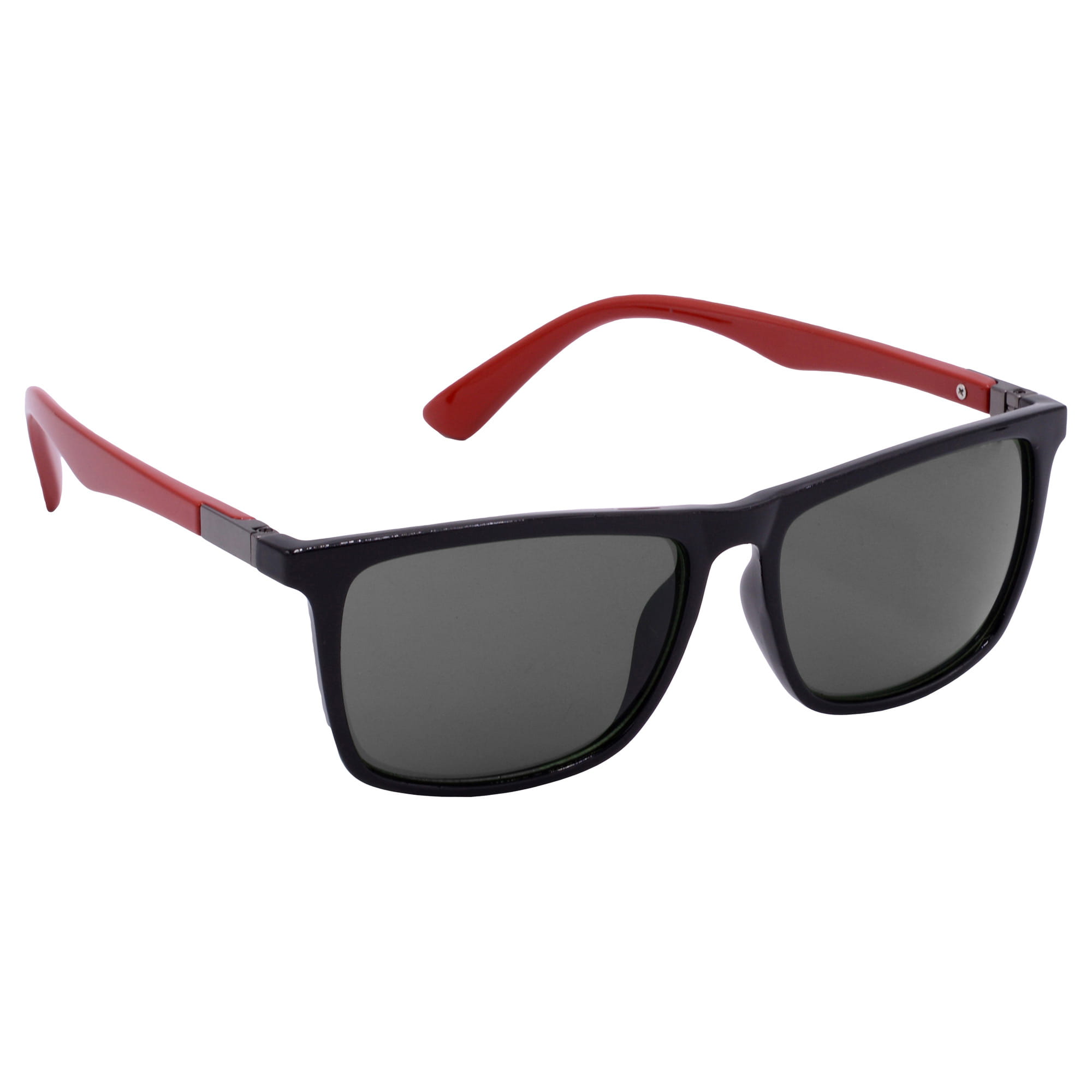 Hrinkar UV Protection Stylish Grey Rectangular Sunglasses For Men & Women - HRS-BT-03-BK-RD-BK