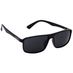 Hrinkar UV Protection Elegant Grey Rectangular Shades For Men & Women - HRS-BT-04-BK-BK-BK