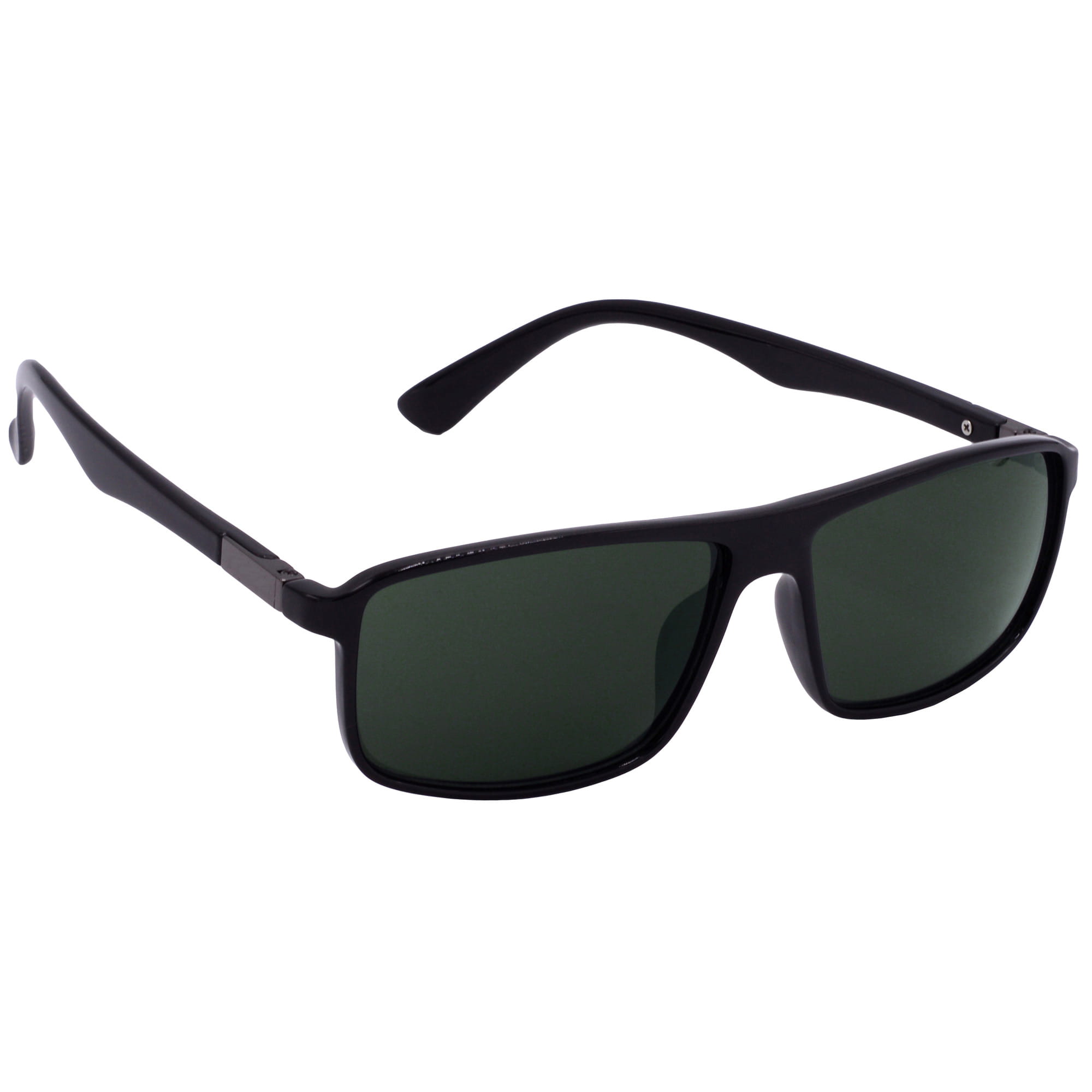 Hrinkar UV Protection Trendy Green Rectangular Sunglasses For Men & Women - HRS-BT-04-BK-BK-GRN