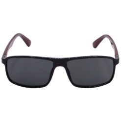 Hrinkar UV Protection Modish Grey Rectangular Sunglasses For Men & Women - HRS-BT-04-BK-BWN-BK - Image 2