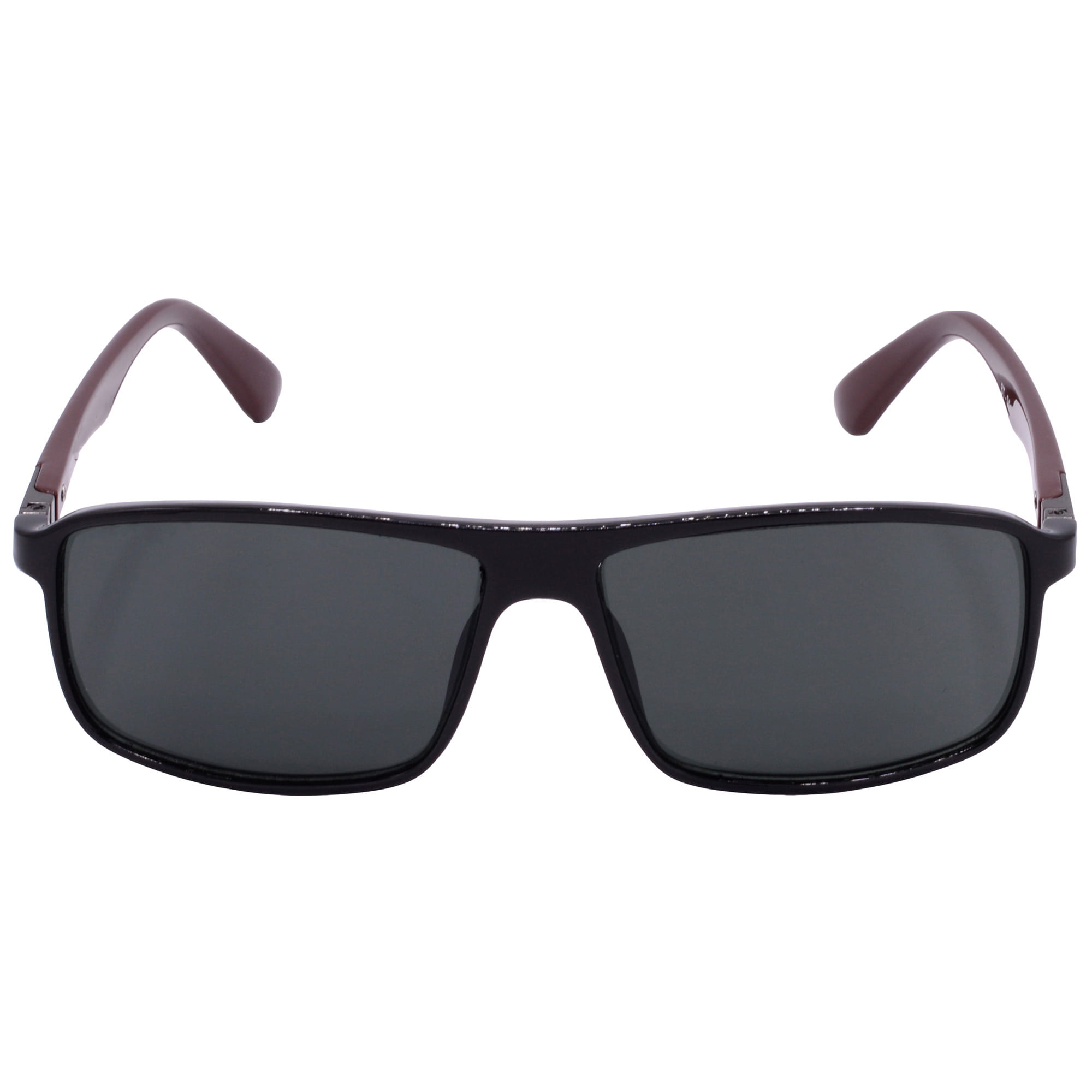 Hrinkar UV Protection Modish Grey Rectangular Sunglasses For Men & Women - HRS-BT-04-BK-BWN-BK - Image 2
