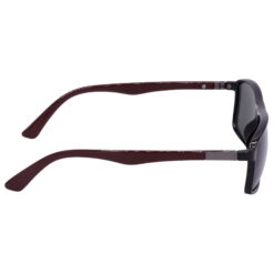 Hrinkar UV Protection Modish Grey Rectangular Sunglasses For Men & Women - HRS-BT-04-BK-BWN-BK - Image 3
