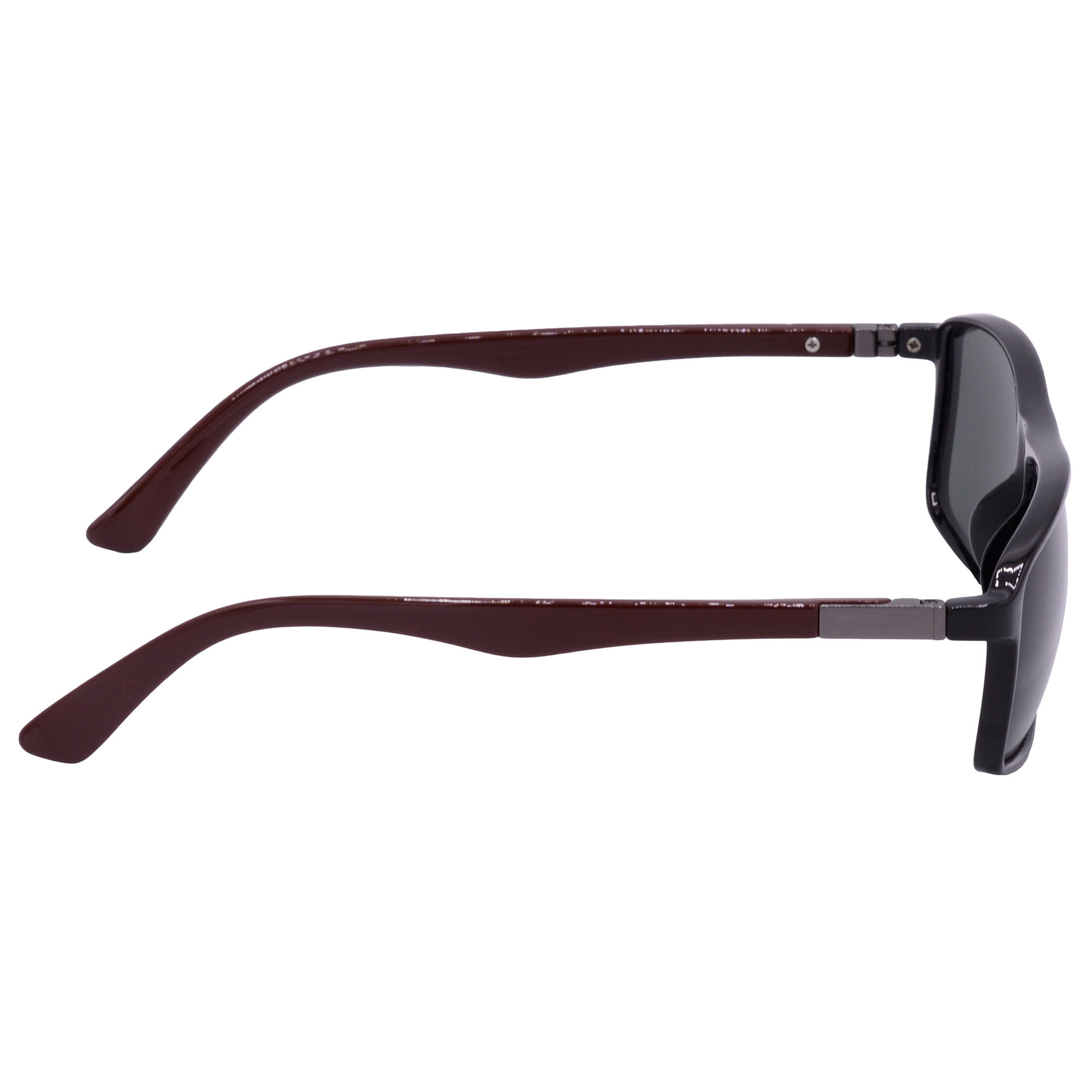 Hrinkar UV Protection Modish Grey Rectangular Sunglasses For Men & Women - HRS-BT-04-BK-BWN-BK - Image 3