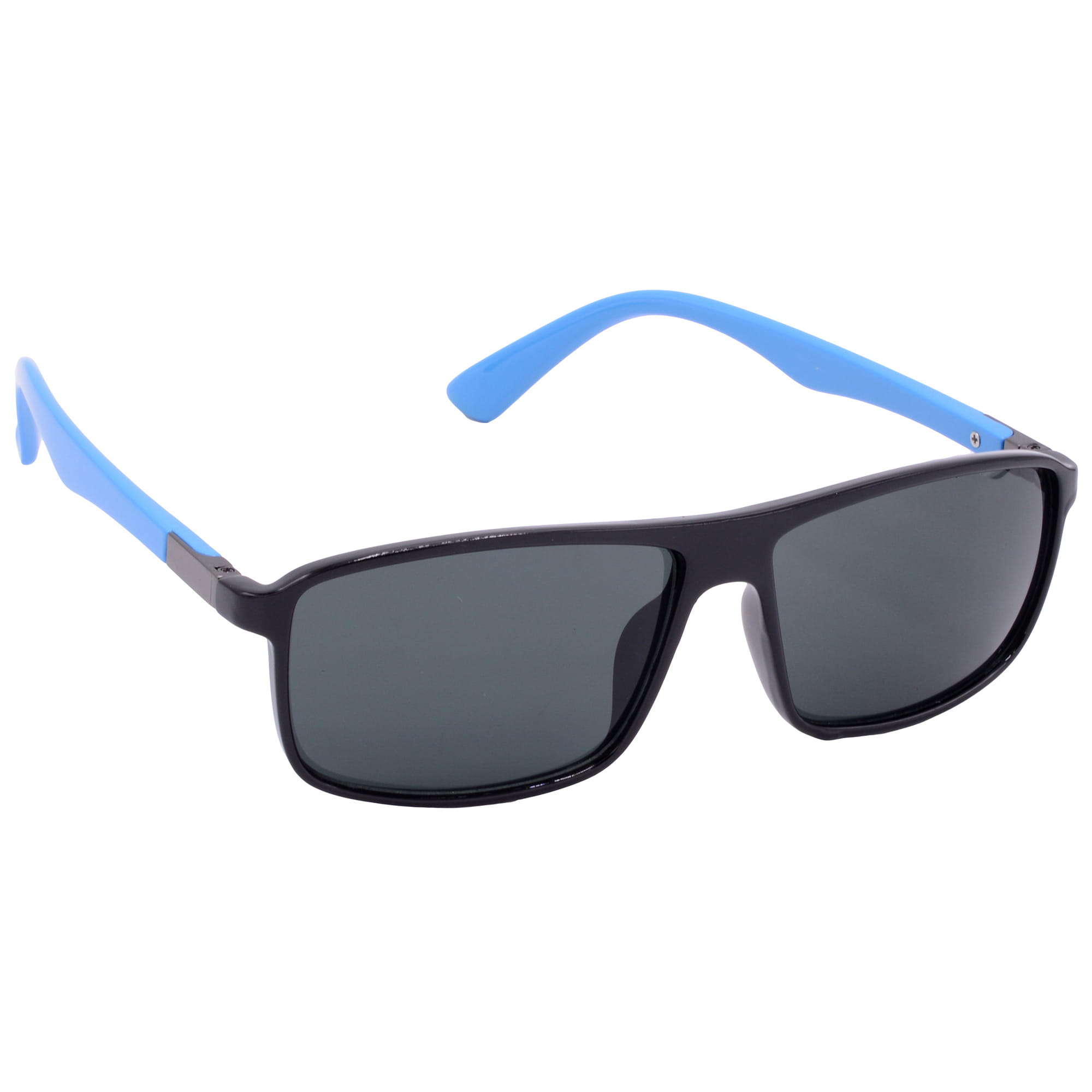 Hrinkar UV Protection Trendy Grey Rectangular Shades For Men & Women - HRS-BT-04-BK-LBU-BK