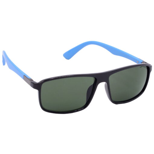 Hrinkar UV Protection Classy Green Rectangular Sunglasses For Men & Women - HRS-BT-04-BK-LBU-GRN