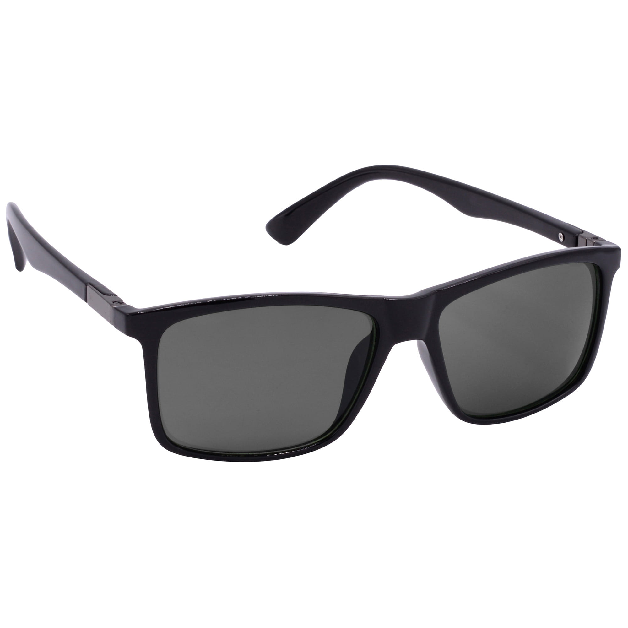 Hrinkar UV Protection Elegant Grey Rectangular Sunglasses For Men & Women - HRS-BT-05-BK-BK-BK