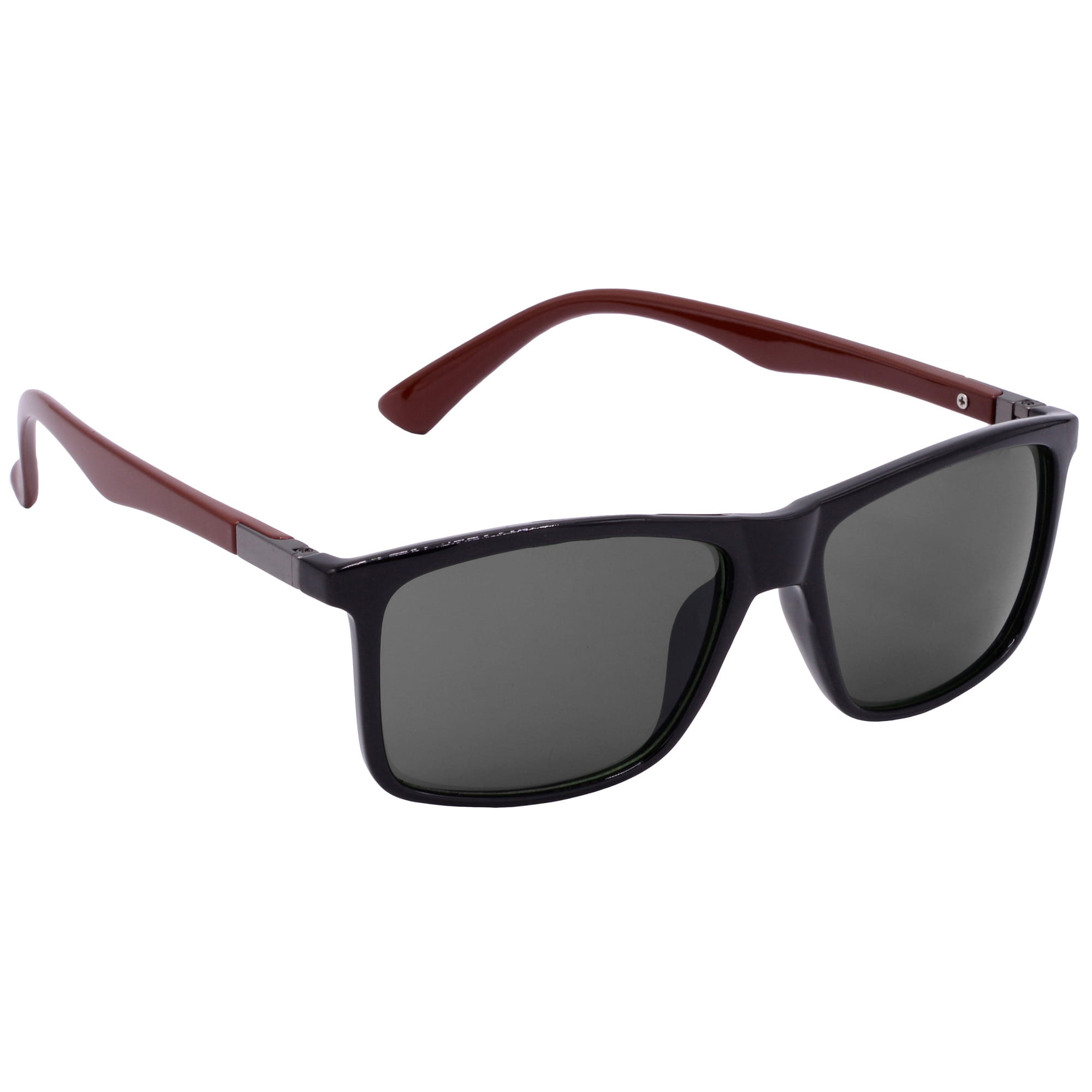 Hrinkar UV Protection Modish Grey Rectangular Goggles For Men & Women - HRS-BT-05-BK-BWN-BK