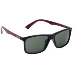 Hrinkar UV Protection Elegant Green Rectangular Shades For Men & Women - HRS-BT-05-BK-BWN-GRN