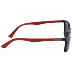 Hrinkar UV Protection Stylish Grey Rectangular Shades For Men & Women - HRS-BT-05-BK-RD-BK - Image 3
