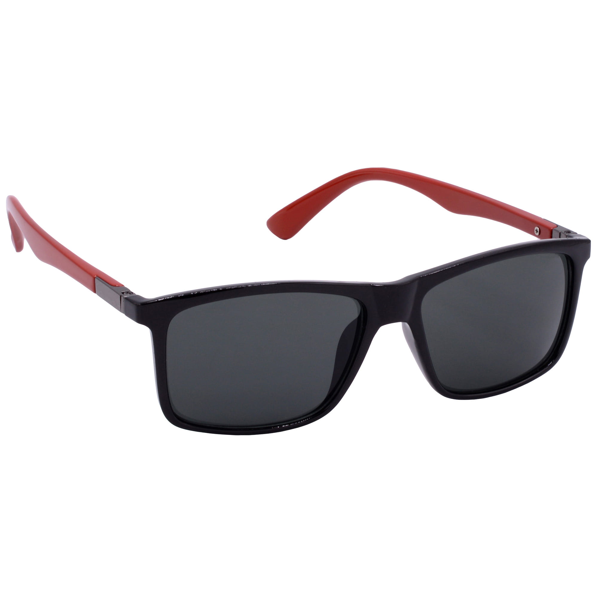 Hrinkar UV Protection Stylish Grey Rectangular Shades For Men & Women - HRS-BT-05-BK-RD-BK