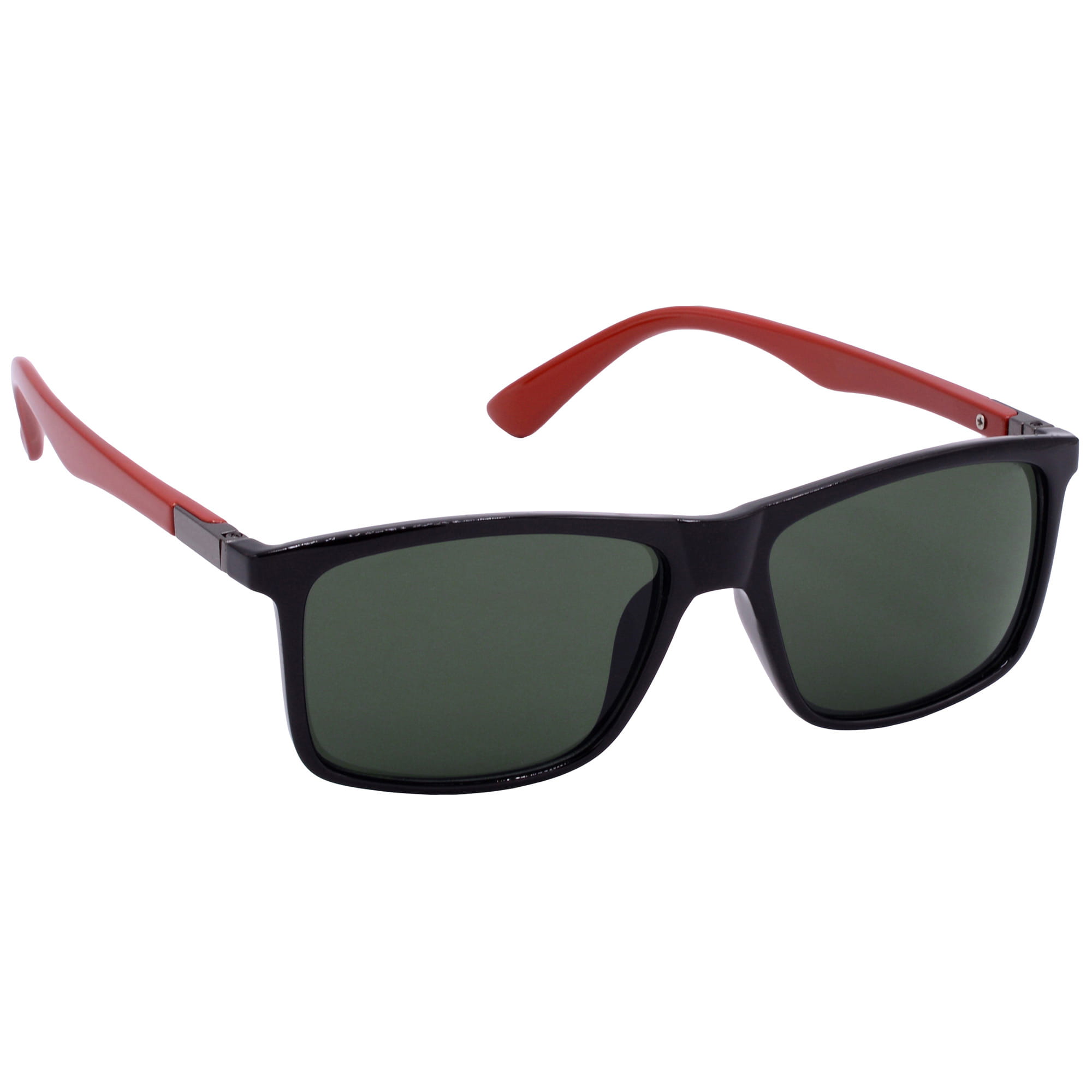 Hrinkar UV Protection Modish Green Rectangular Sunglasses For Men & Women - HRS-BT-05-BK-RD-GRN