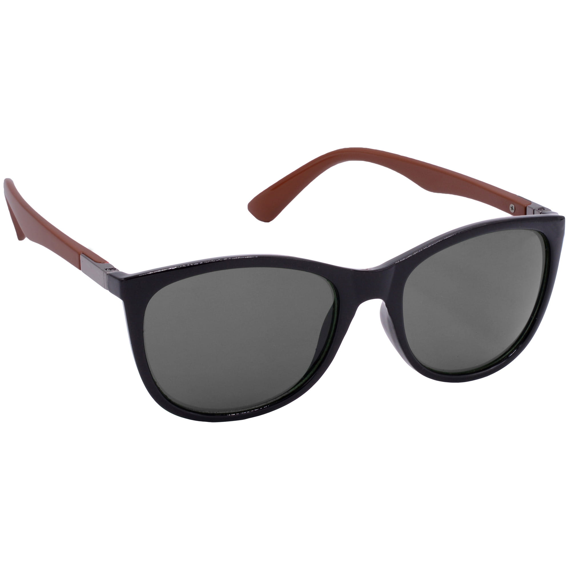 Hrinkar UV Protection Modish Grey Cat-eye Shades For Women - HRS-BT-06-BK-BWN-BK