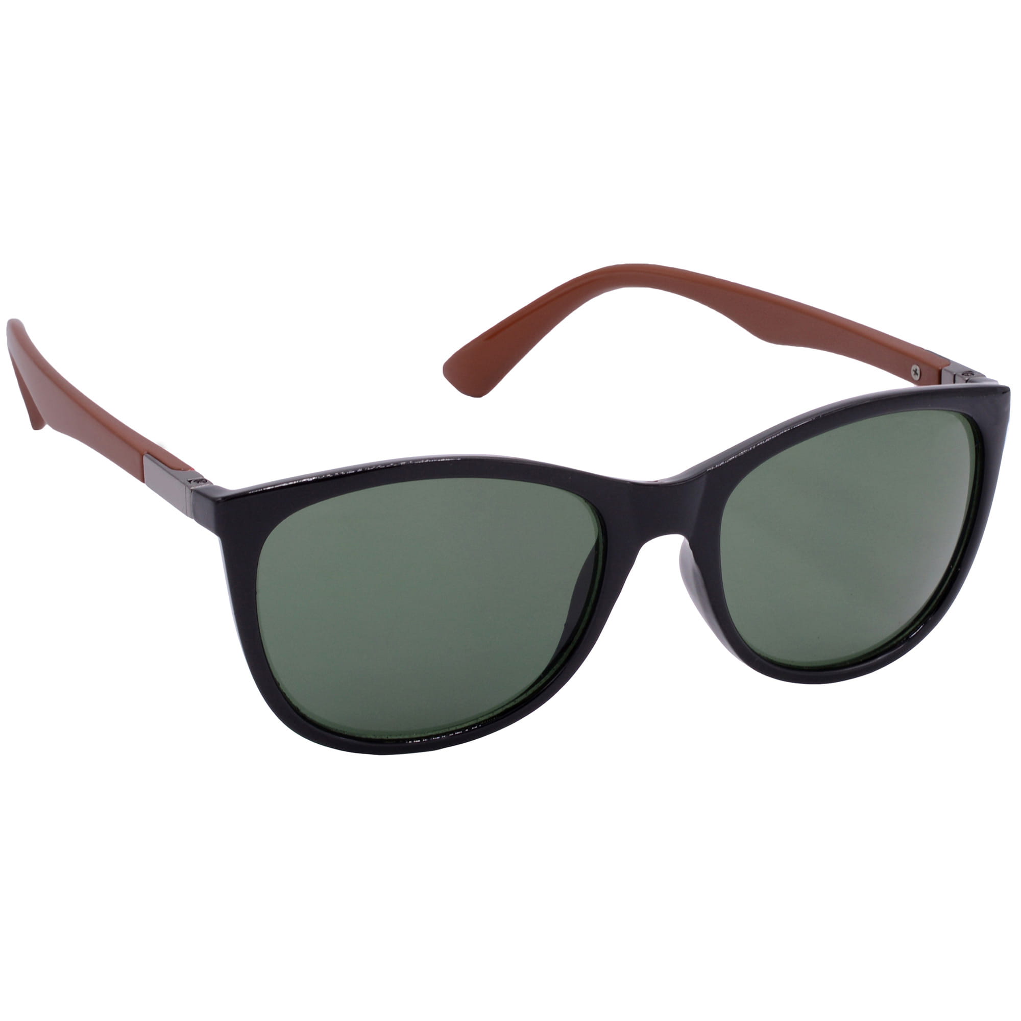 Hrinkar UV Protection Elegant Green Cat-eye Sunglasses For Women - HRS-BT-06-BK-BWN-GRN