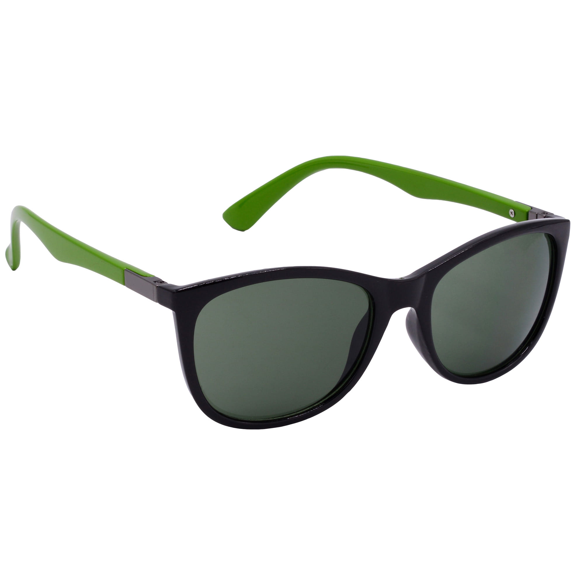 Hrinkar UV Protection Classy Green Cat-eye Shades For Women - HRS-BT-06-BK-GRN-GRN