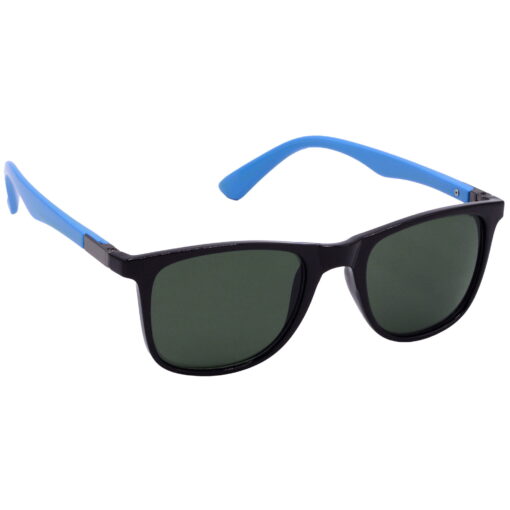 Hrinkar UV Protection Stylish Green Rectangular Sunglasses For Men & Women - HRS-BT-07-BK-LBU-GRN