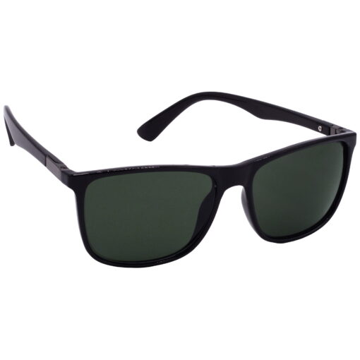 Hrinkar UV Protection Classy Green Rectangular Goggles For Men & Women - HRS-BT-08-BK-BK-GRN