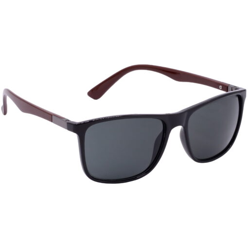 Hrinkar UV Protection Elegant Grey Rectangular Goggles For Men & Women - HRS-BT-08-BK-BWN-BK