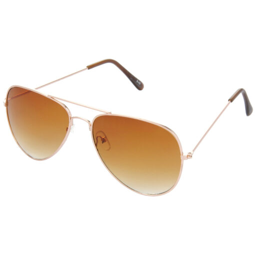Hrinkar Gradient & UV Protection Stylish Brown Pilot Sunglasses For Men & Women - HRS01