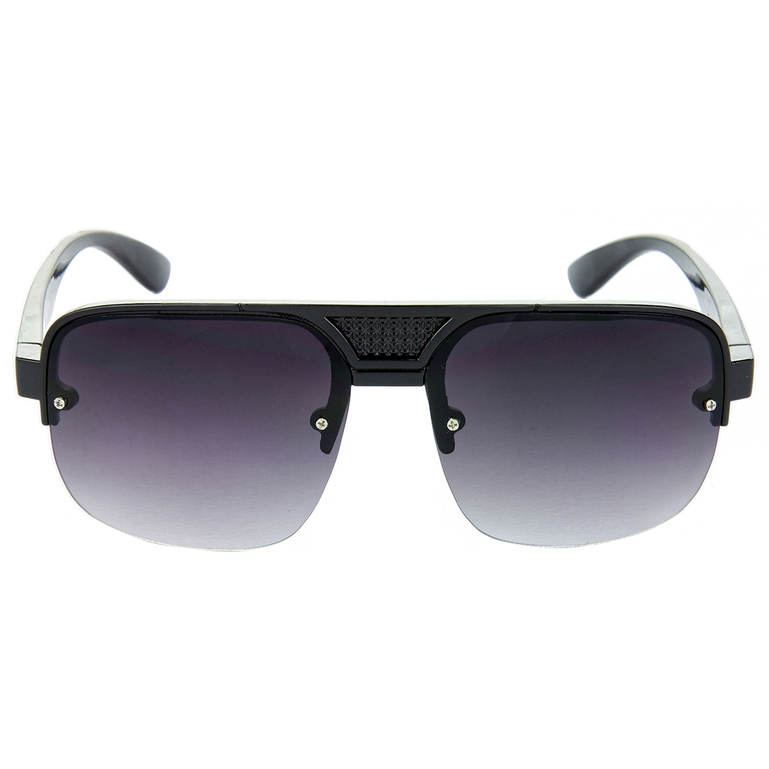 Hrinkar Gradient & UV Protection Classy Grey Rectangular Goggles For Men & Women - HRS258 - Image 2